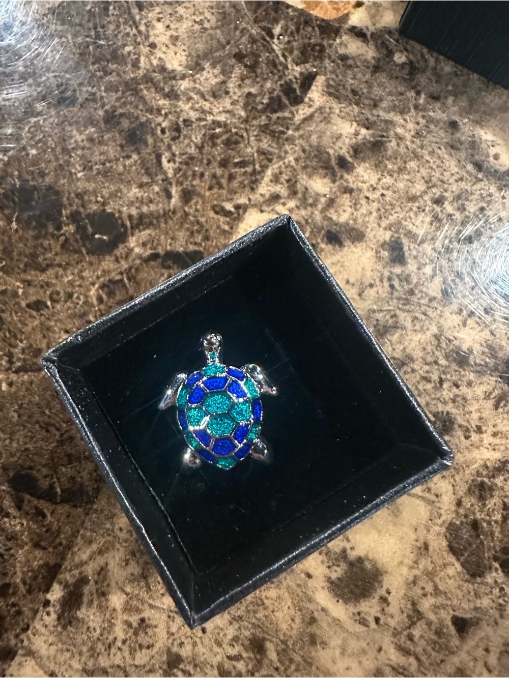 Turtle Magnetic Pin in Blue & Teal - Women Jewelry